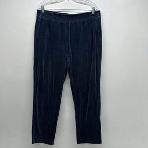 Lululemon Scuba Mid Rise Straight Leg Pant 7/8 Length Velvet Cords Blue Size 12
